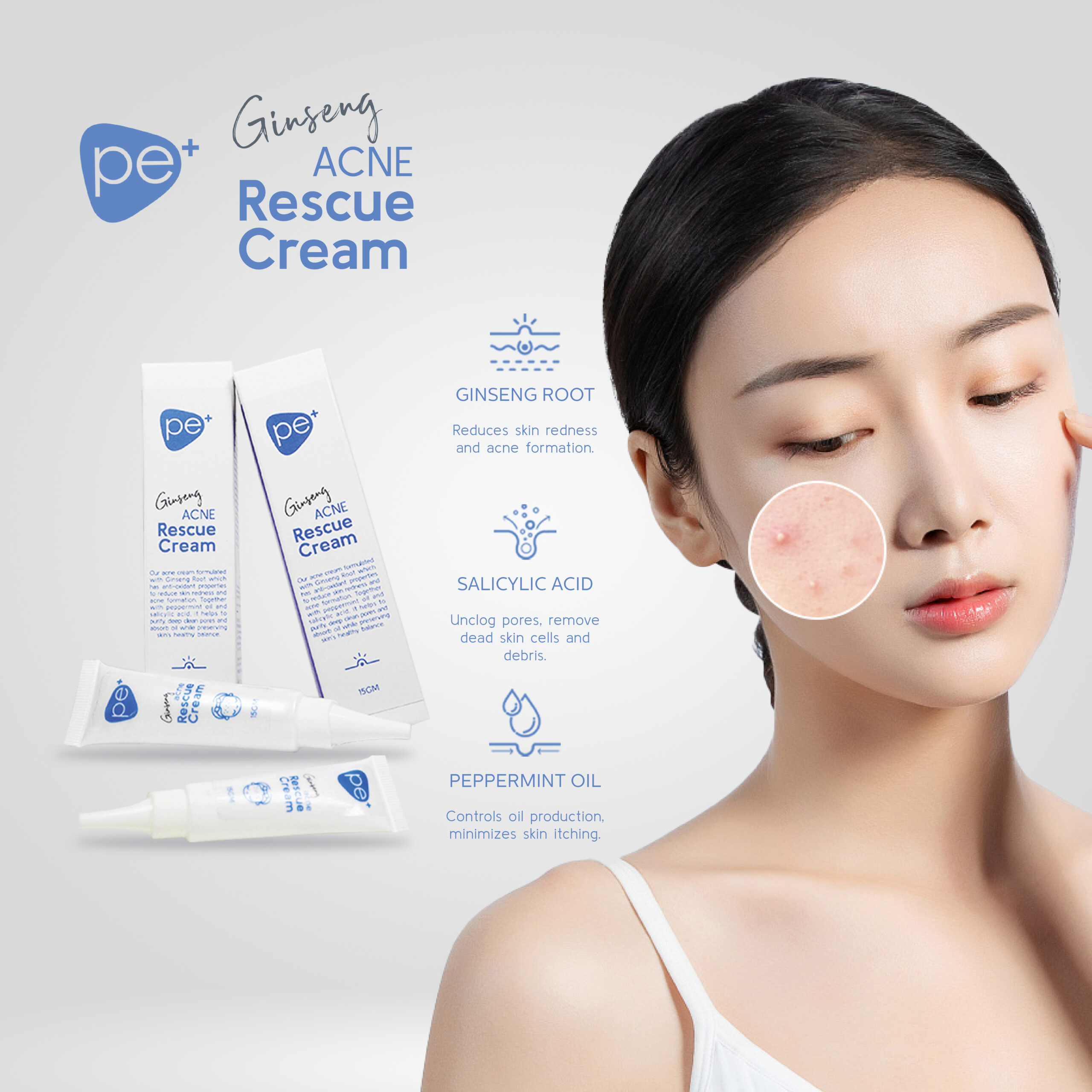 PE+ Ginseng Acne Rescue Cream - Image 5