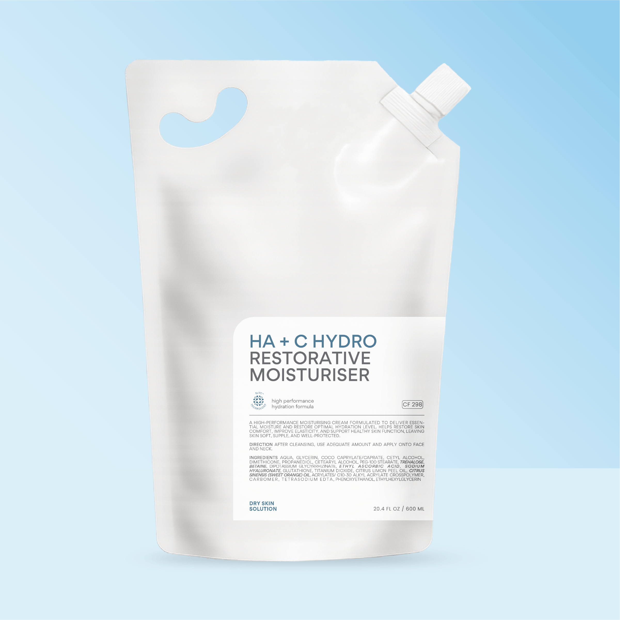 CF298_HA+C Hydro Restorative Moisturiser_600ml_Salon-02